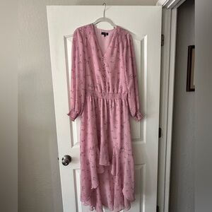 High to low light weight floral dress